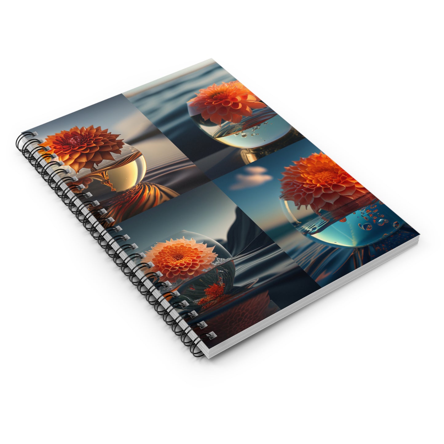 Spiral Notebook - Ruled Line Dahlia Orange 5