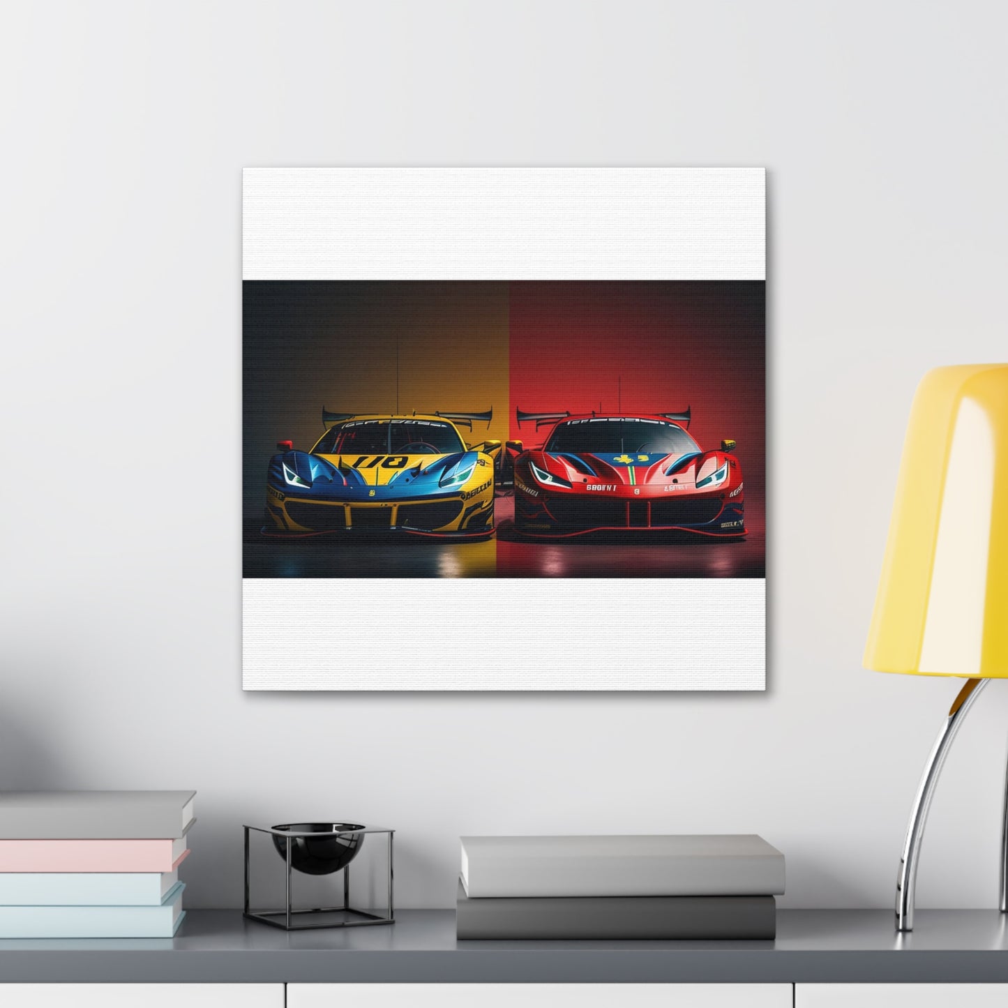 Canvas Gallery Wraps Ferrari Red Blue 3