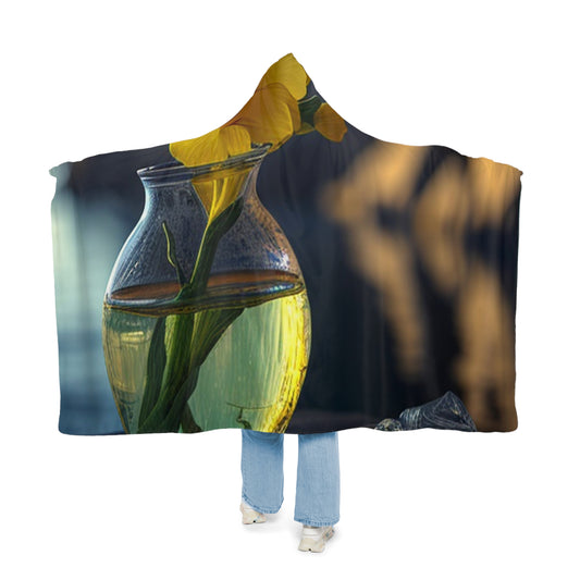 Snuggle Hooded Blanket Yellow Gladiolus glass 3