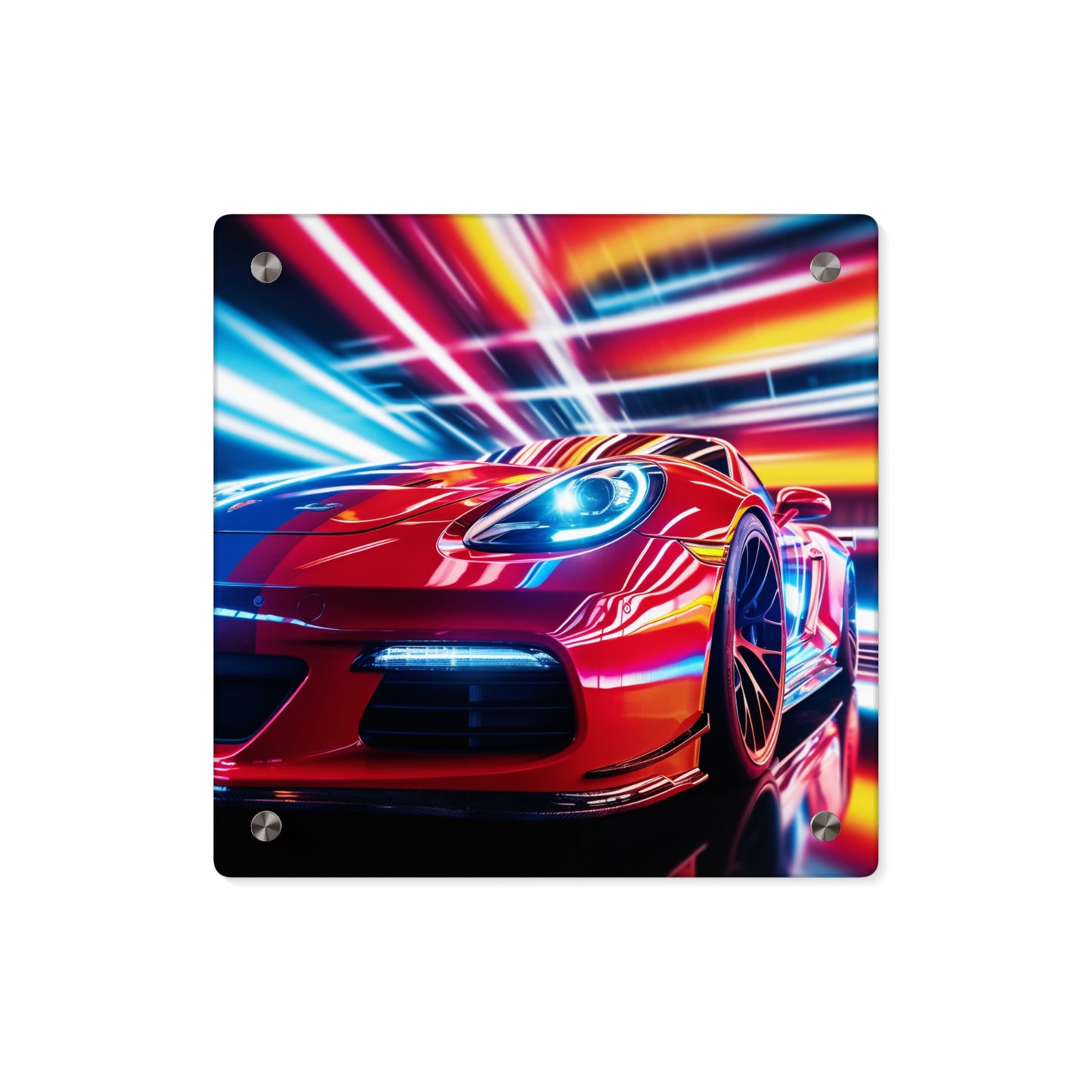 Acrylic Wall Art Panels Macro Flag Ferrari 1