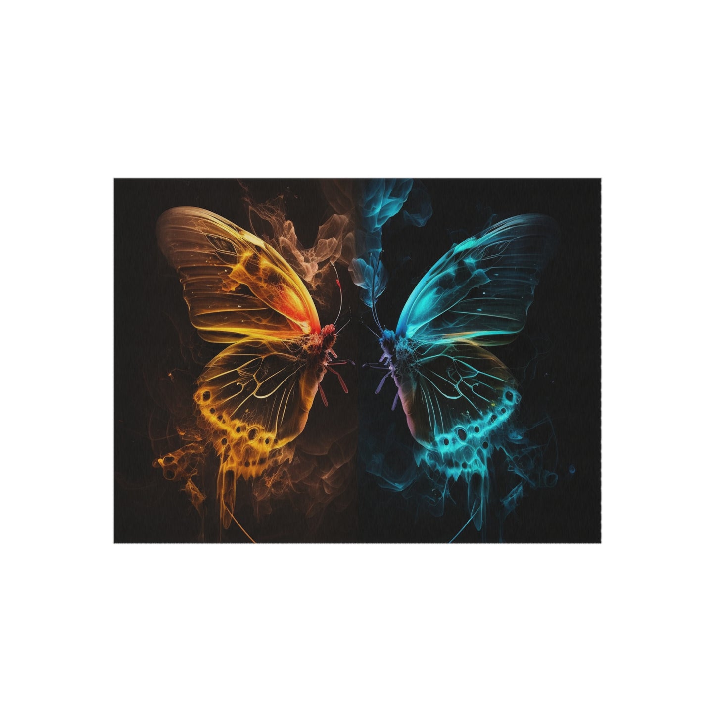 Outdoor Rug  Kiss Neon Butterfly 8