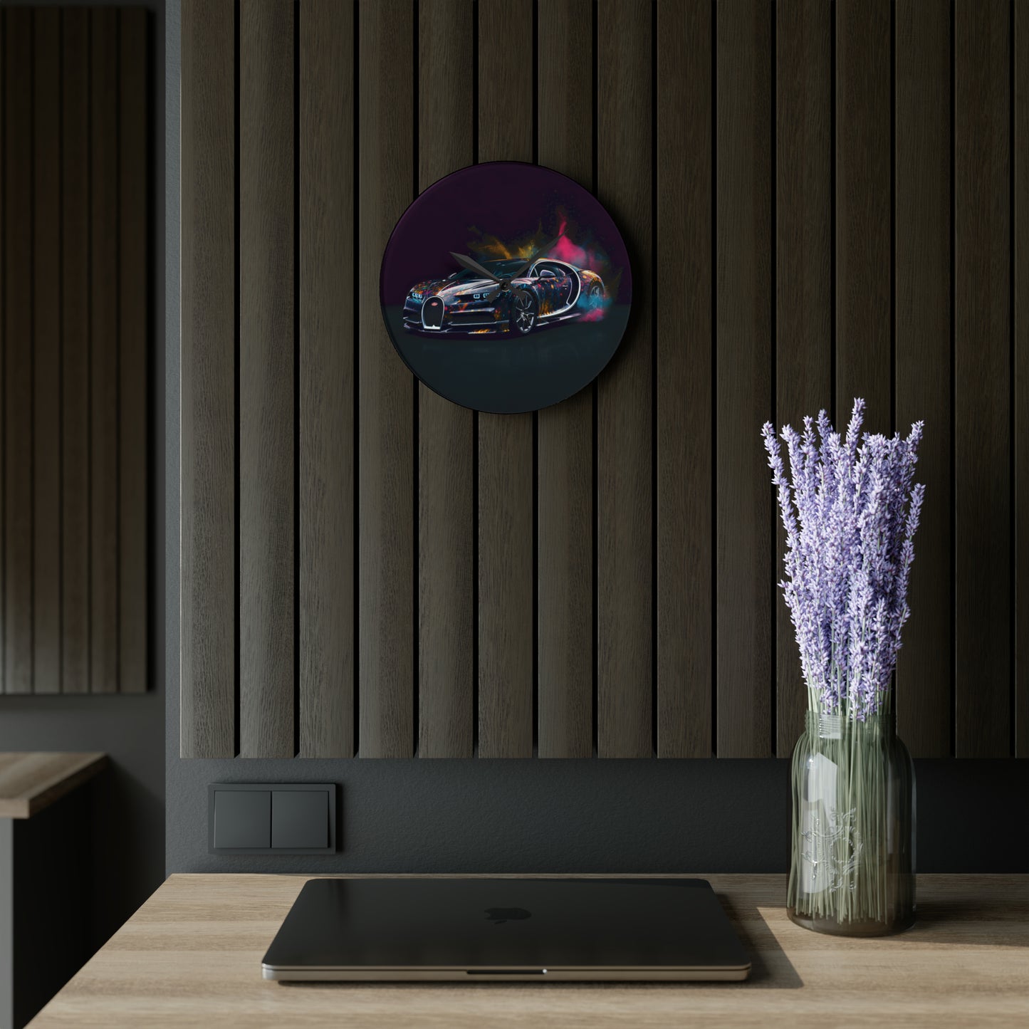 Acrylic Wall Clock Hyper Bugatti 4