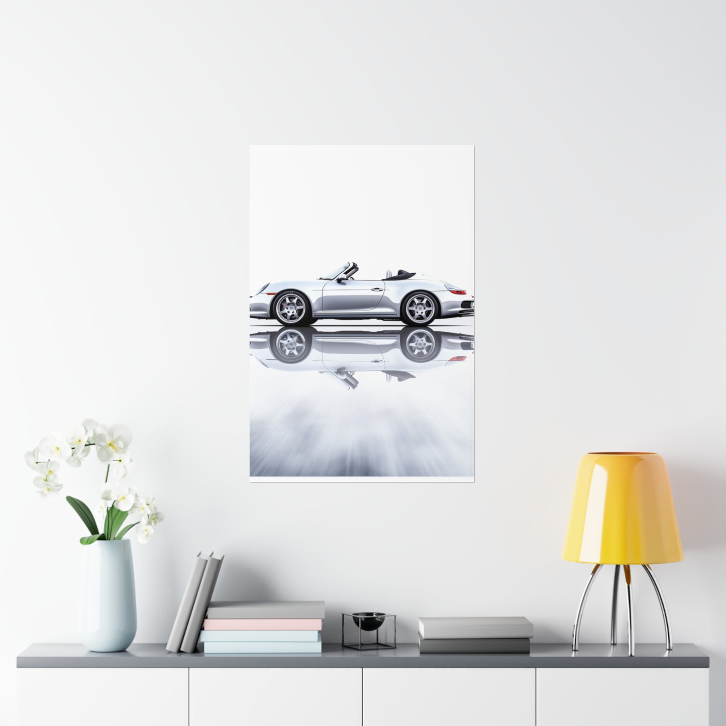 Premium Matte Vertical Posters 911 Speedster on water 3