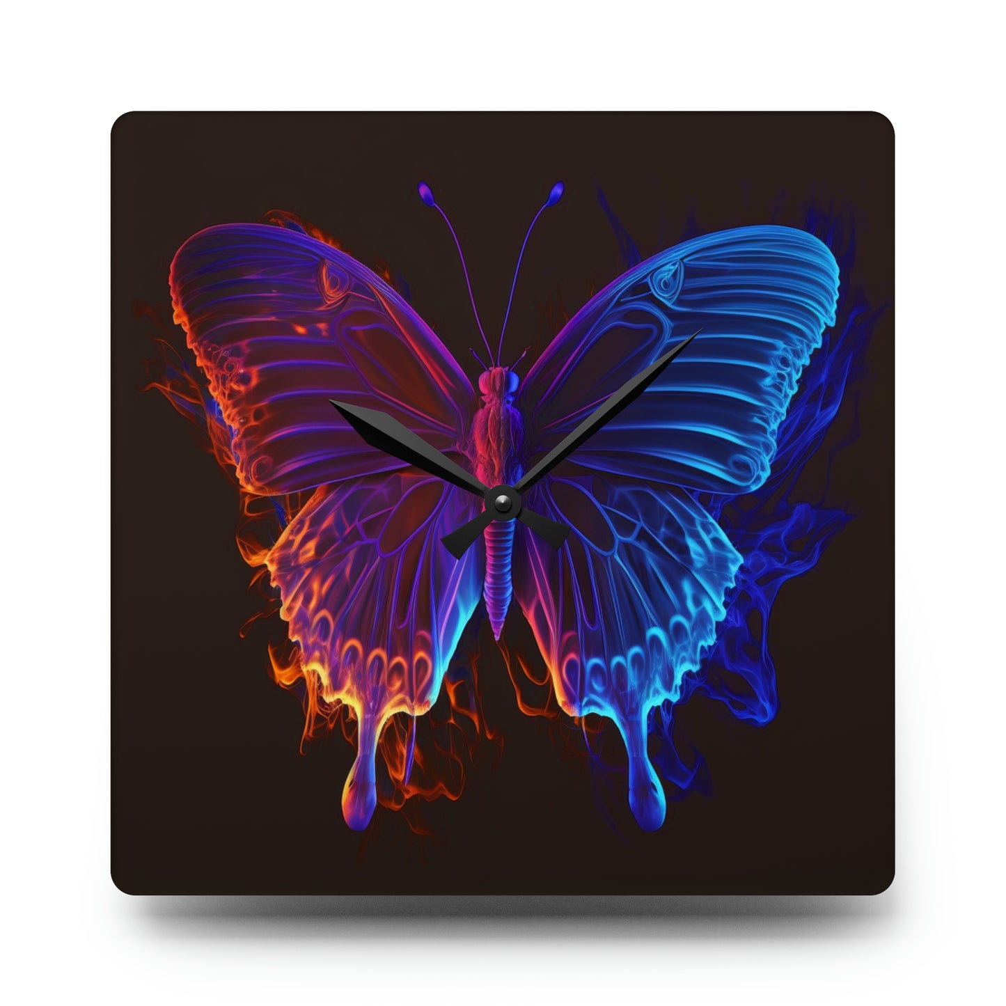 Acrylic Wall Clock Thermal Butterfly 1