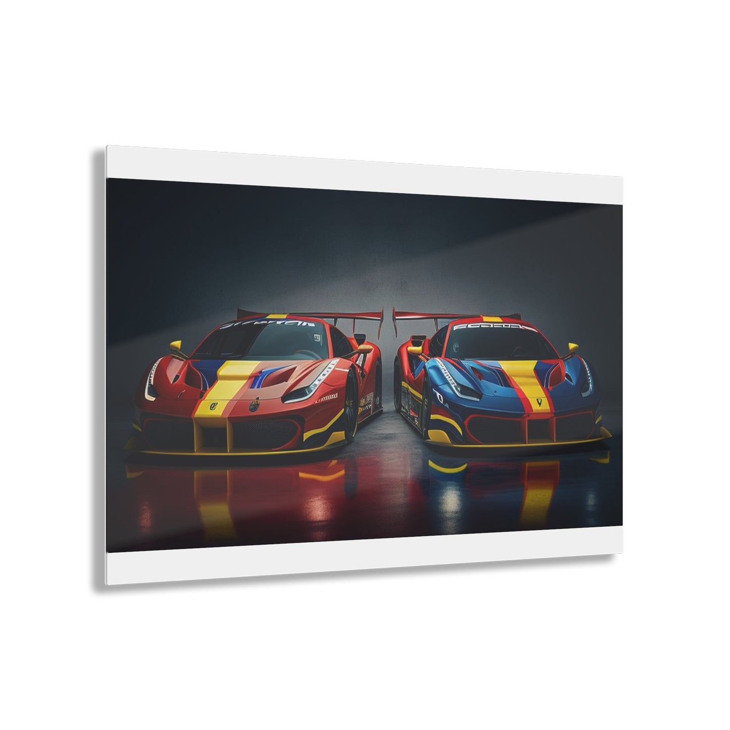 Acrylic Prints Ferrari Red Blue 4