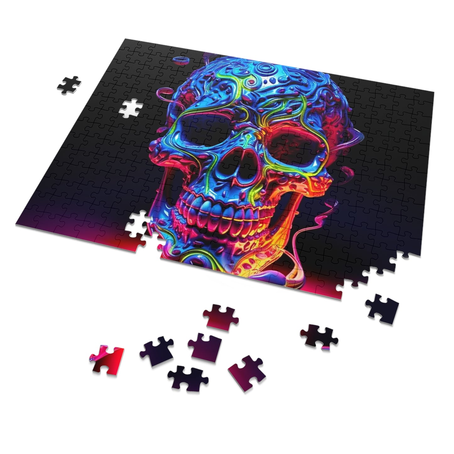 Jigsaw Puzzle (30, 110, 252, 500,1000-Piece) Macro Skull Color 3