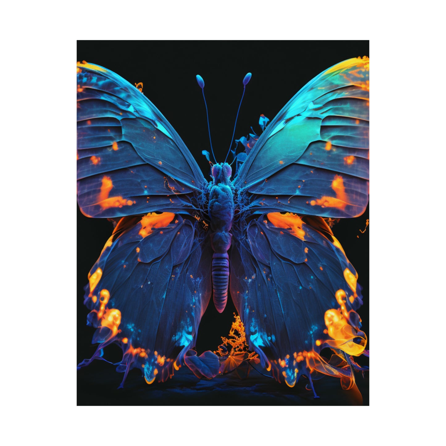 Premium Matte Vertical Posters Thermal Butterfly 3