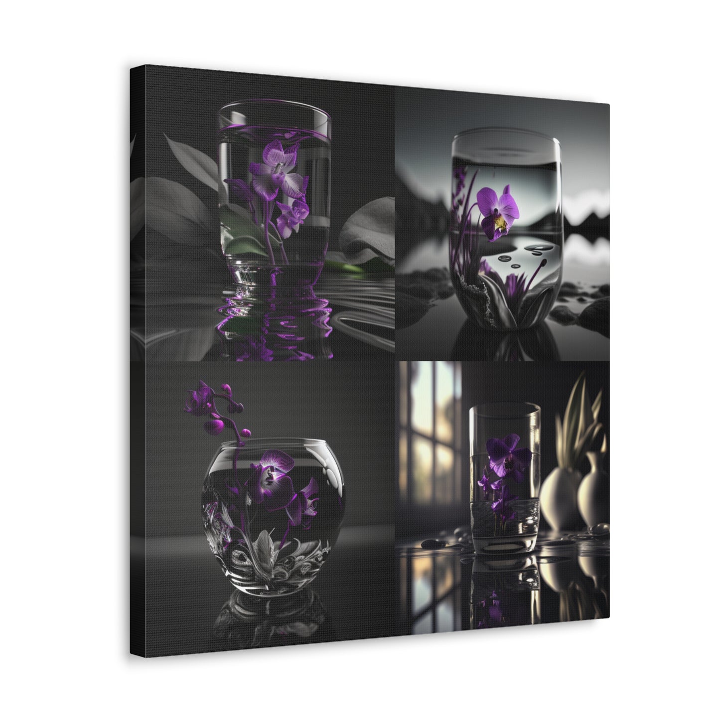 Canvas Gallery Wraps Purple Orchid Glass vase 5