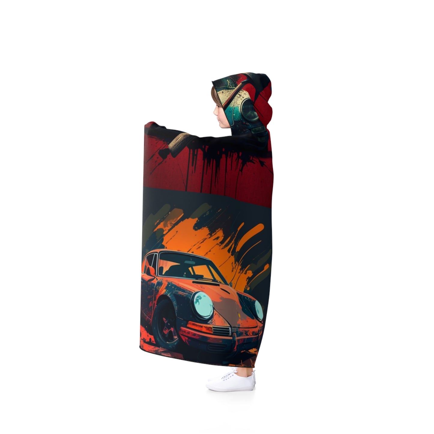 Hooded Blanket Porsche Abstract 5