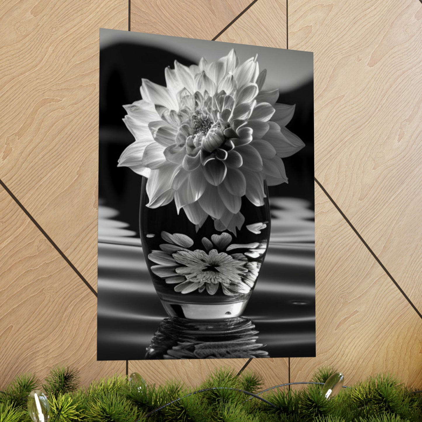 Premium Matte Vertical Posters White Dahlia 4