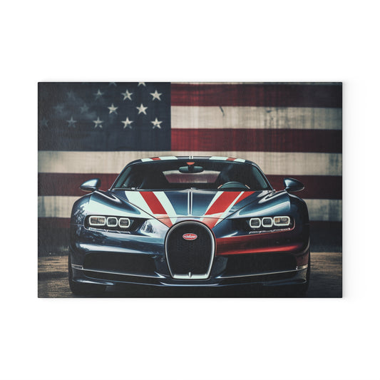 Glass Cutting Board Bugatti Flag 2