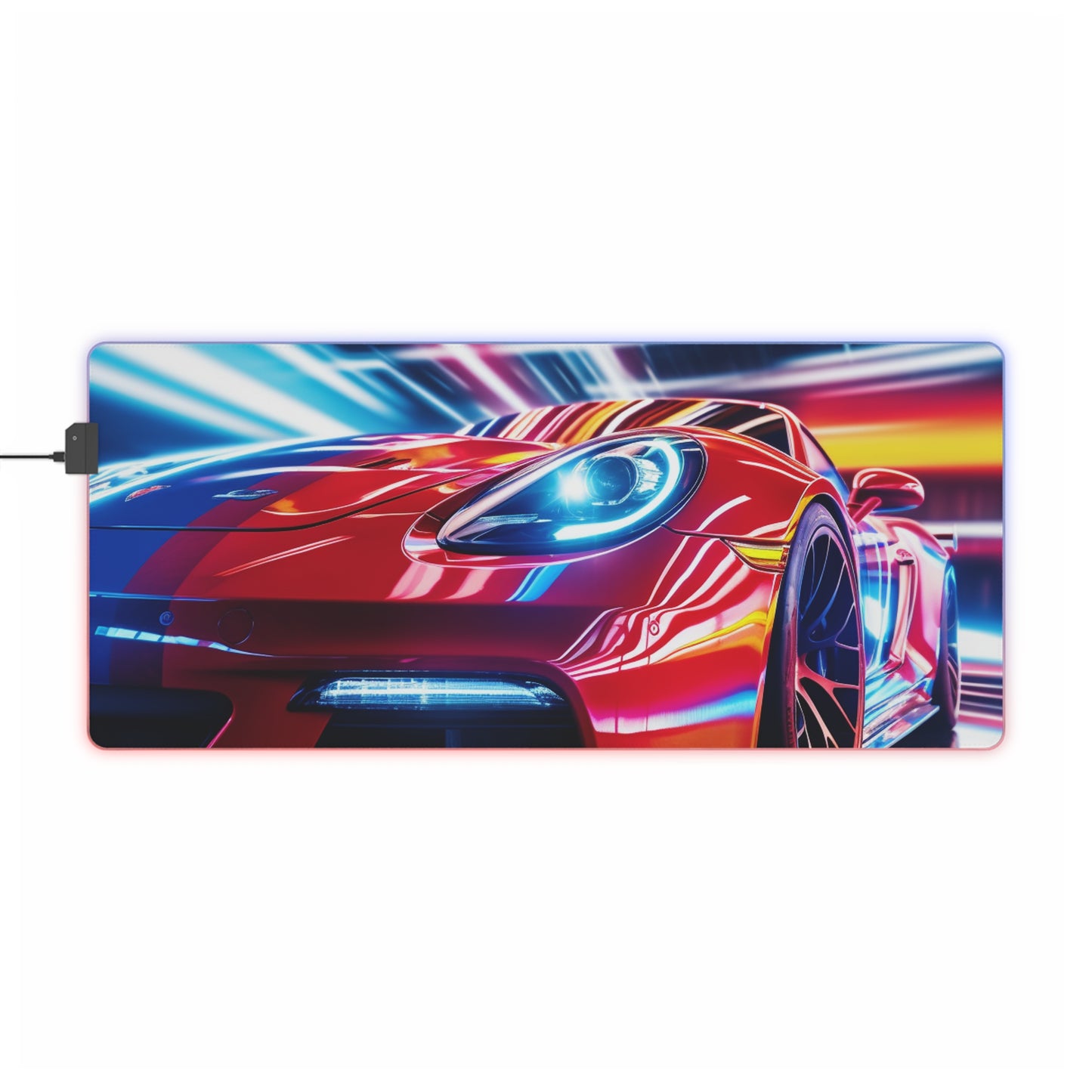 LED Gaming Mouse Pad Macro Flag Ferrari 1