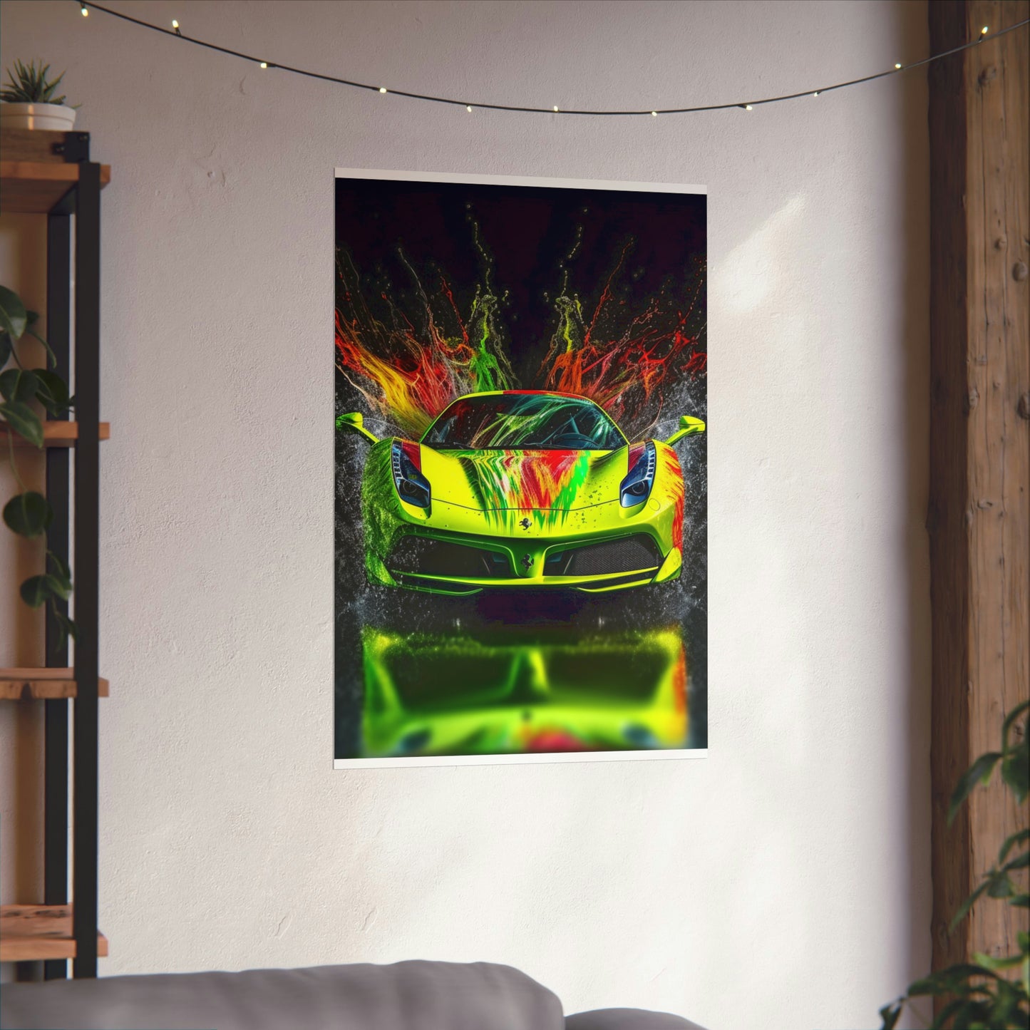 Premium Matte Vertical Posters Farrari Water 1