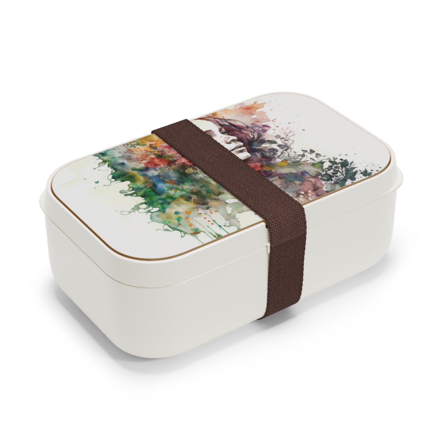 Bento Lunch Box Mother Nature Bright Spring Colors Realistic Watercolor 3