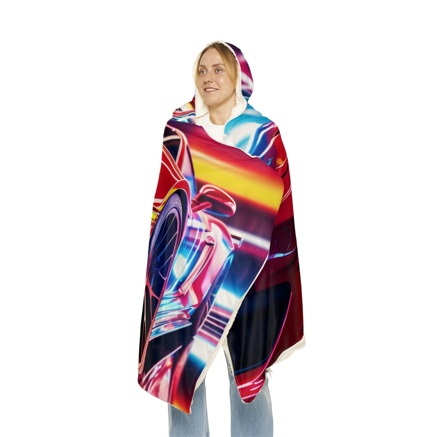 Snuggle Hooded Blanket Macro Flag Ferrari 1