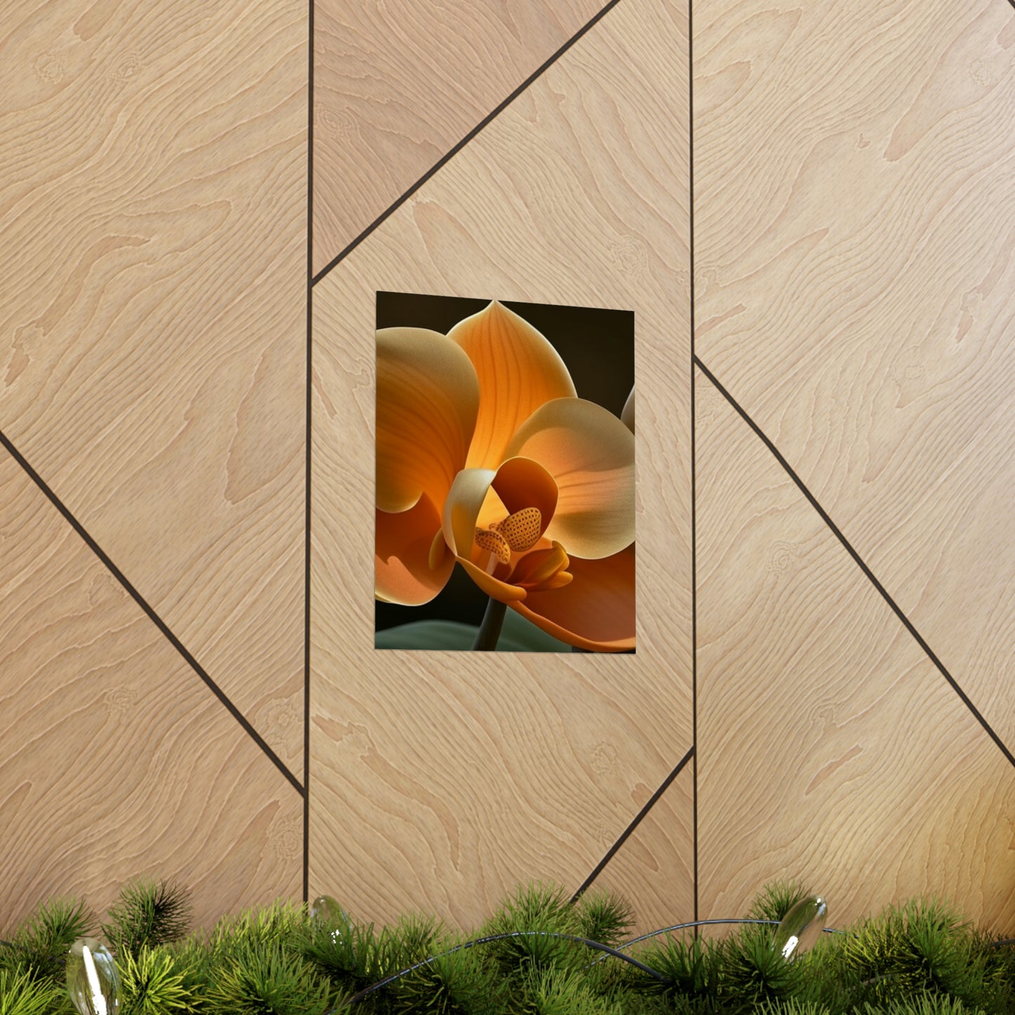 Premium Matte Vertical Posters Orange Orchid 4