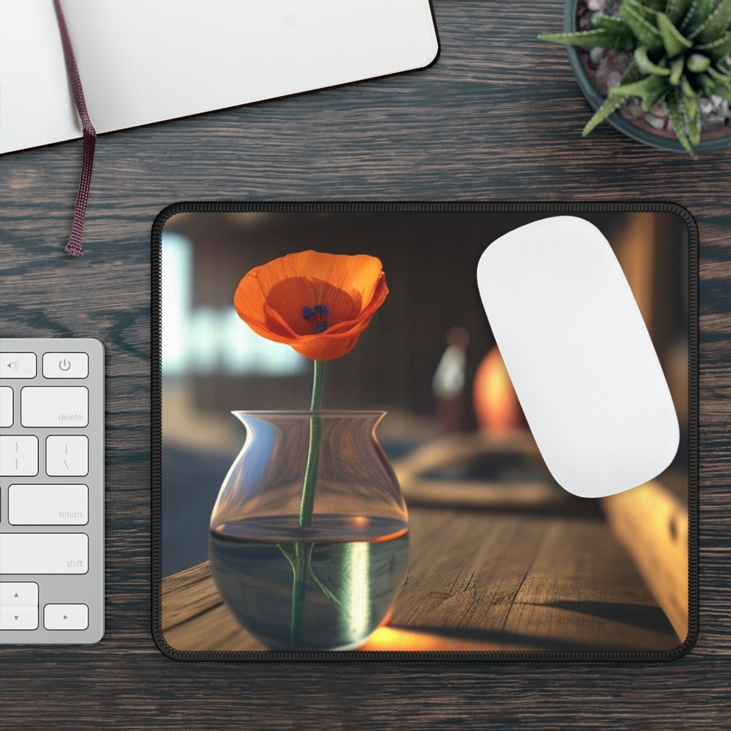 Gaming Mouse Pad  Poppy in a Glass Vase 2