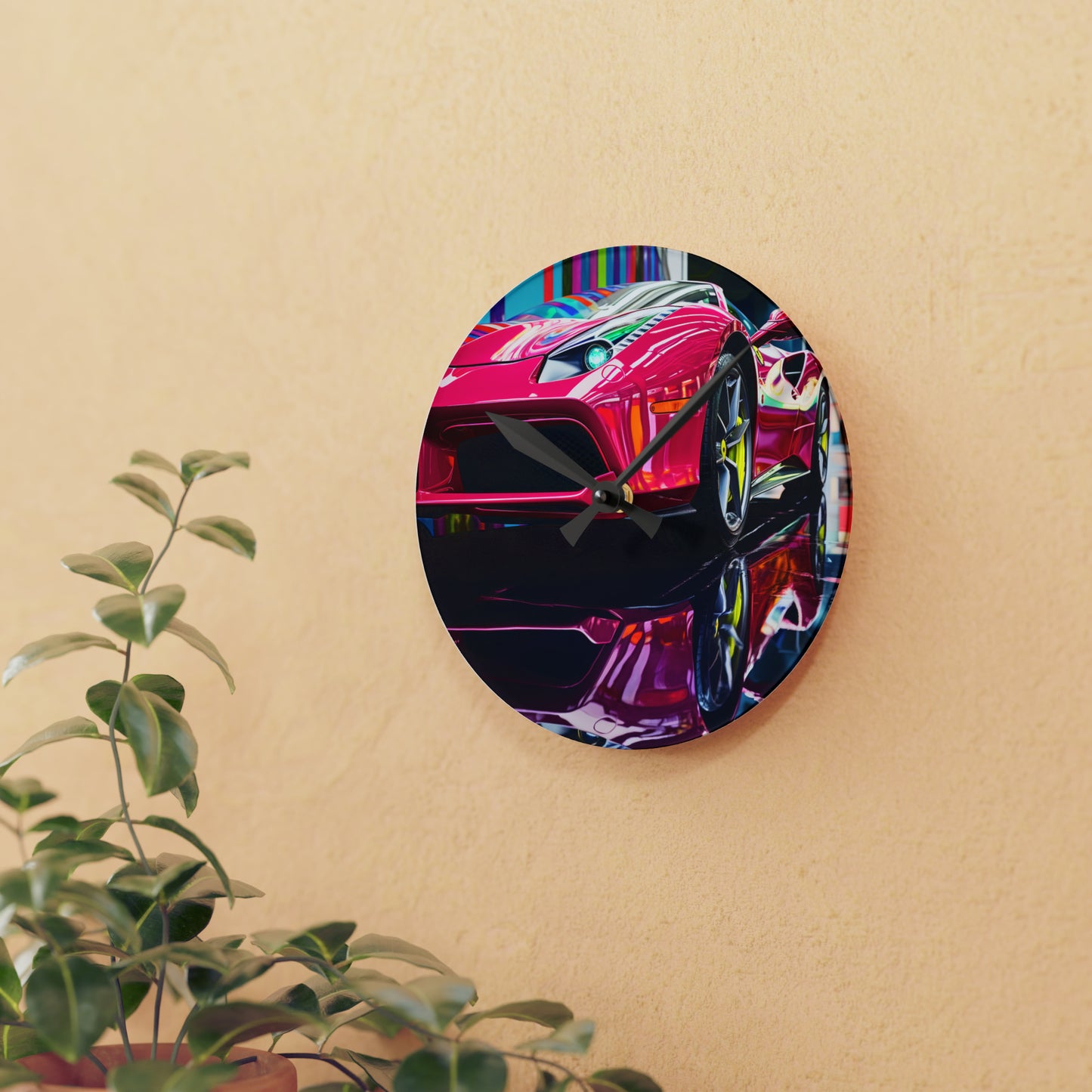 Acrylic Wall Clock Ferrari Flair Macro 2