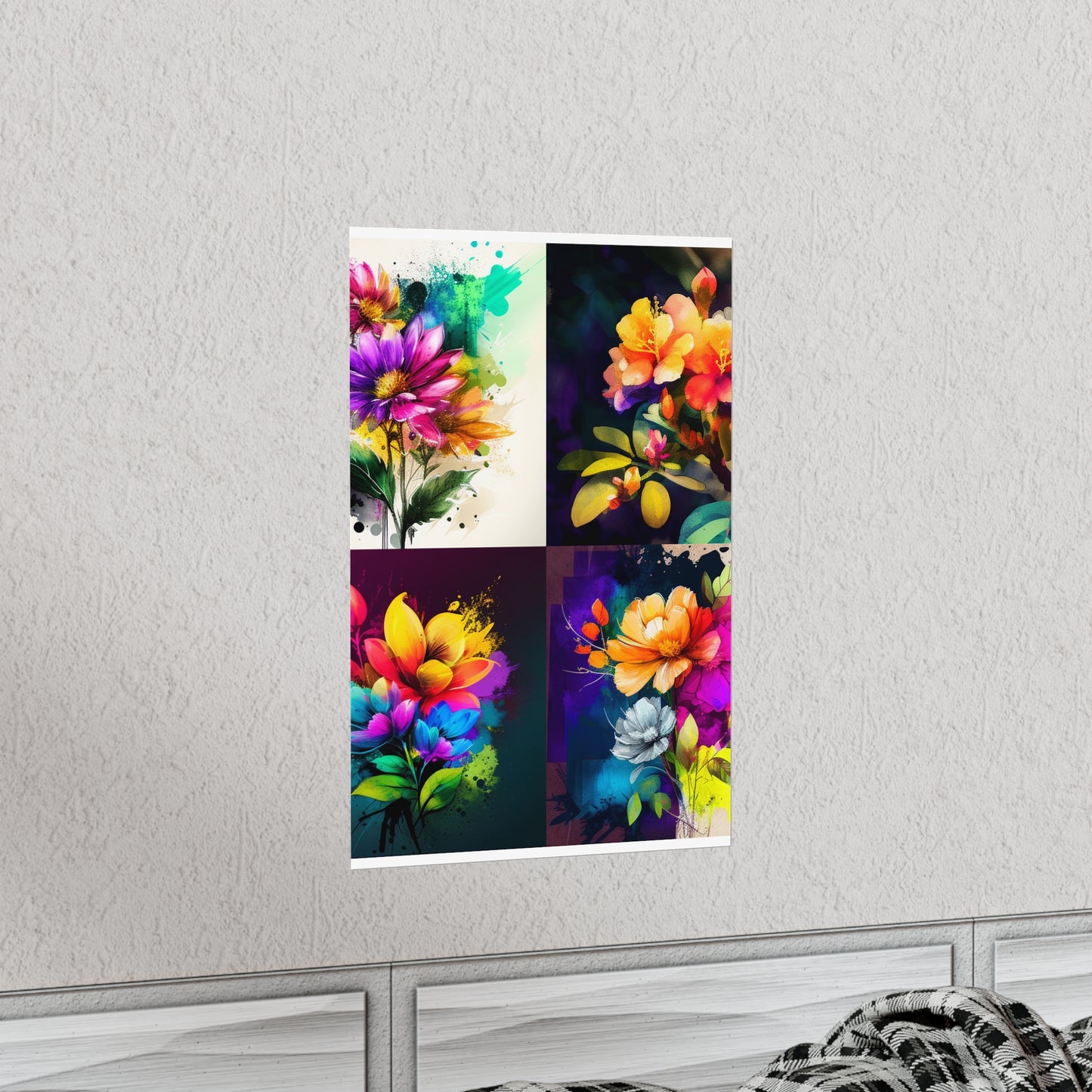 Premium Matte Vertical Posters Bright Spring Flowers 5