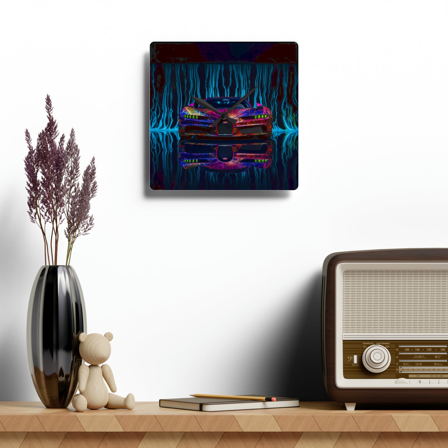 Acrylic Wall Clock Bugatti Water 3