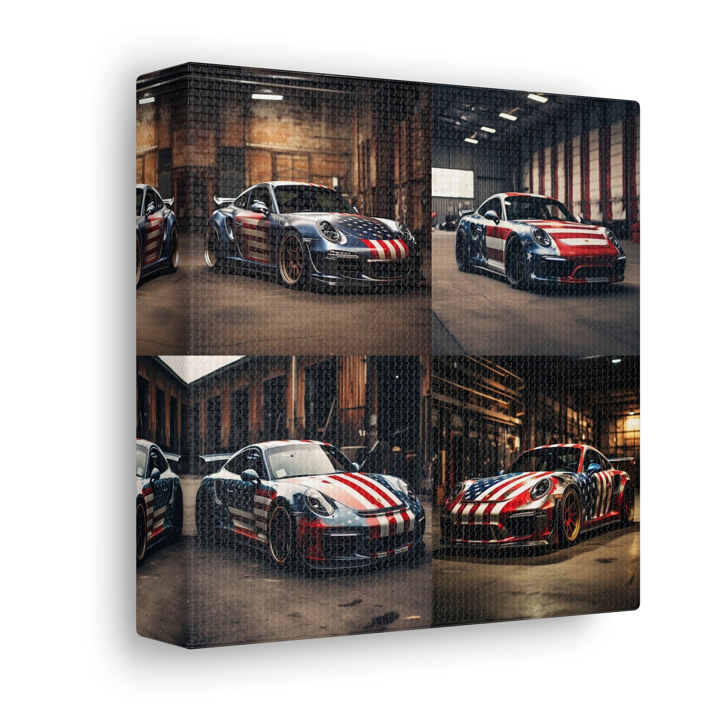 Canvas Gallery Wraps American Flag Porsche 5