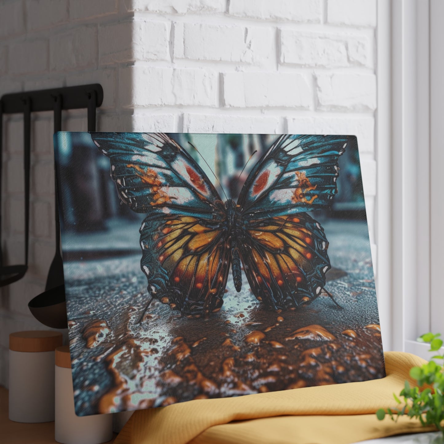 Glass Cutting Board Water Butterfly Street 3