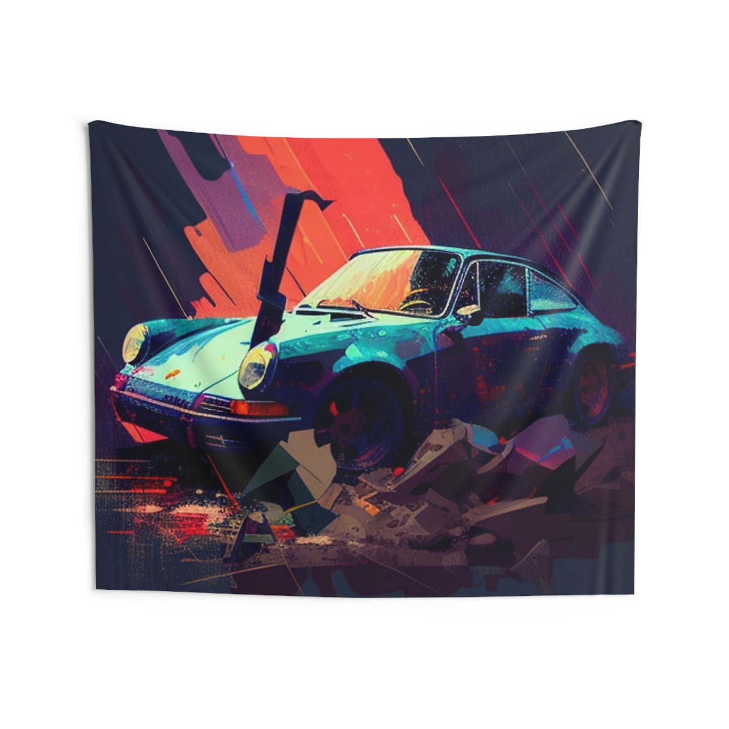 Indoor Wall Tapestries Porsche Abstract 2