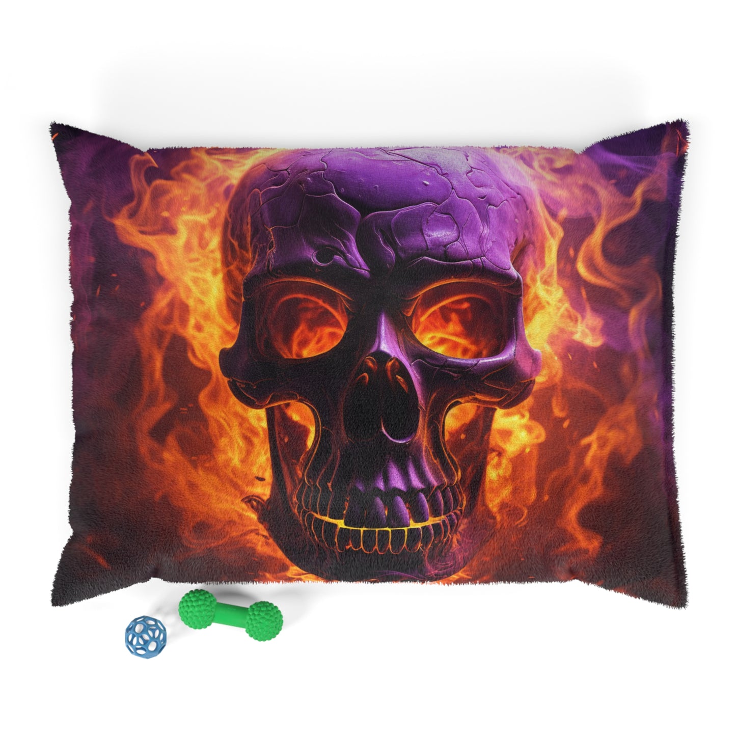 Pet Bed Skull Flames 3