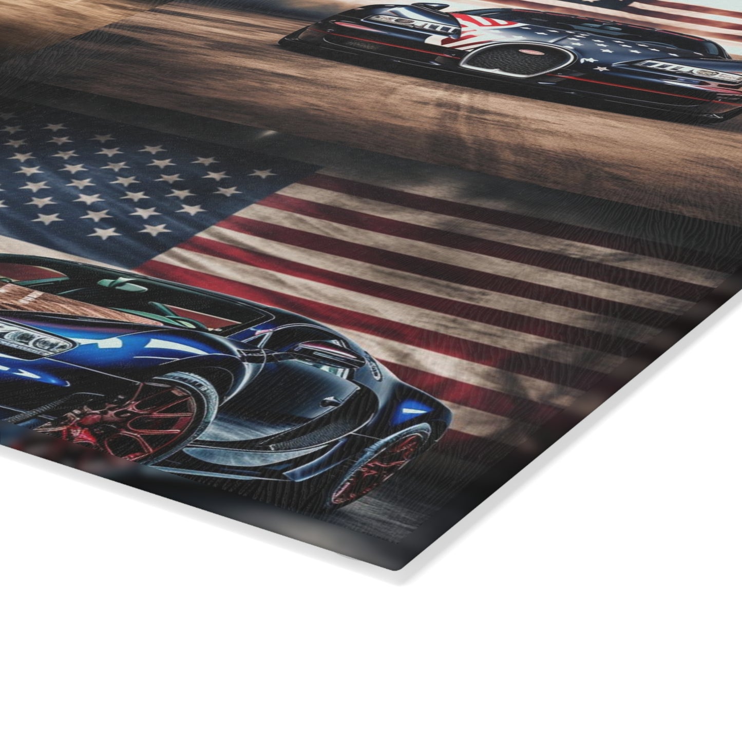 Glass Cutting Board Bugatti American Flag 5