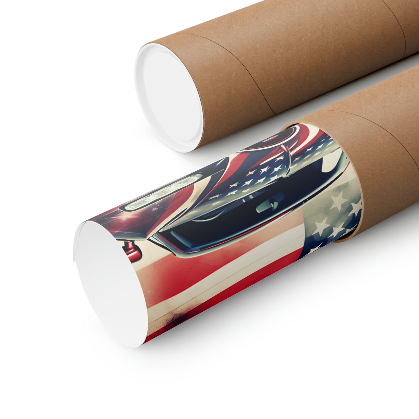 Premium Matte Vertical Posters Abstract American Flag Background Bugatti 1