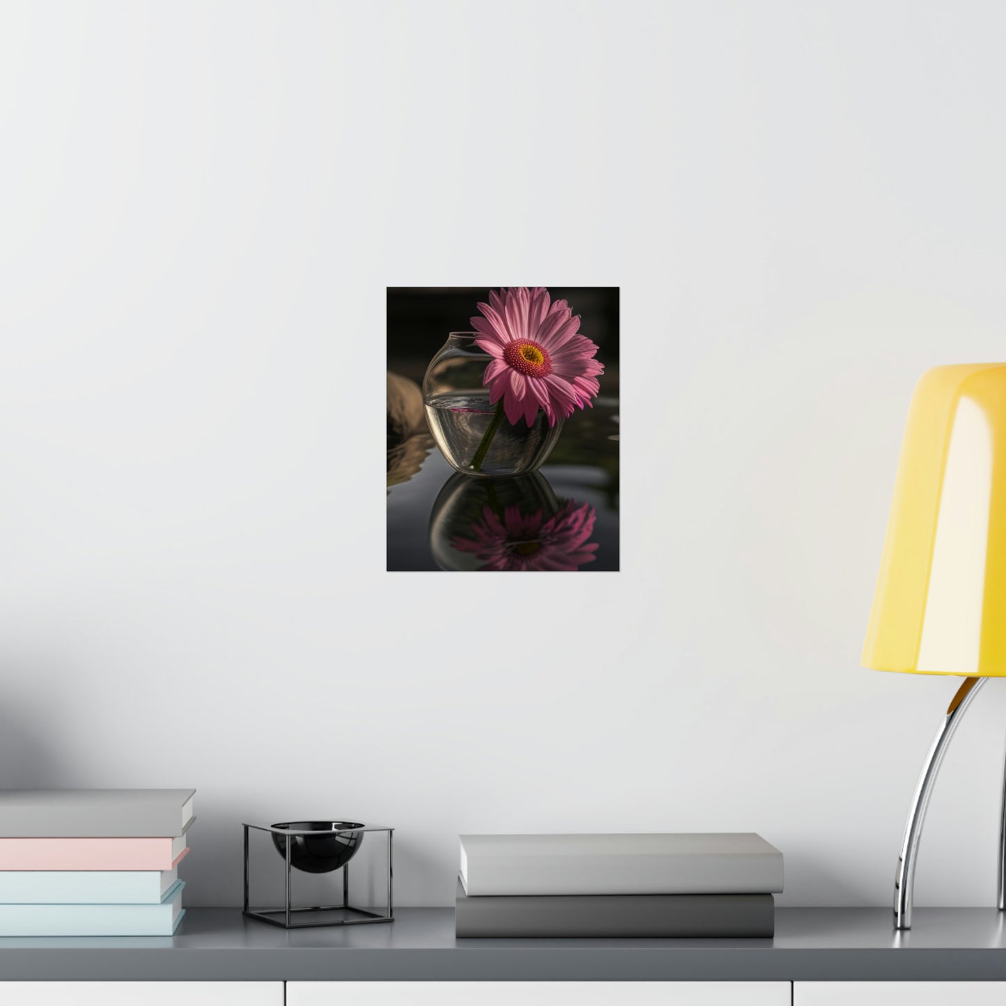 Premium Matte Vertical Posters Pink Daisy 2