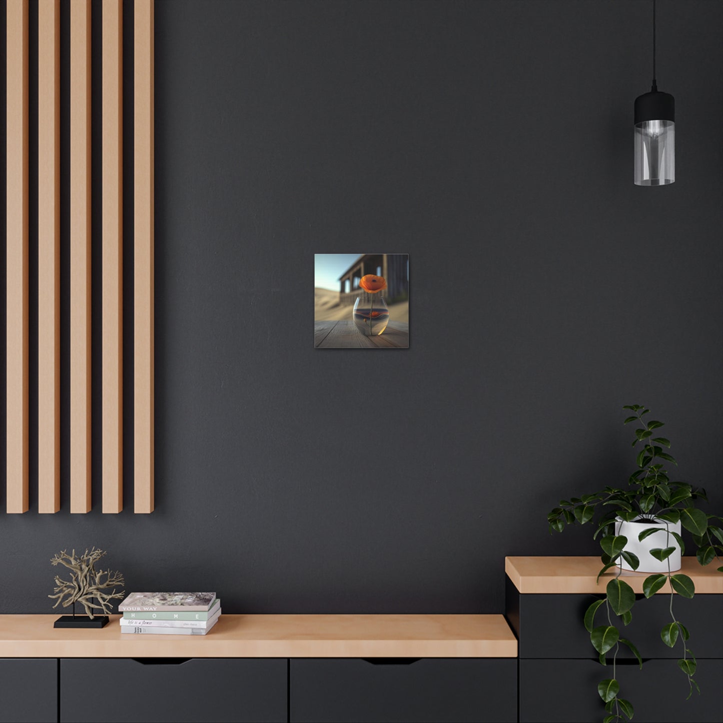 Canvas Gallery Wraps Poppy in a Glass Vase 4