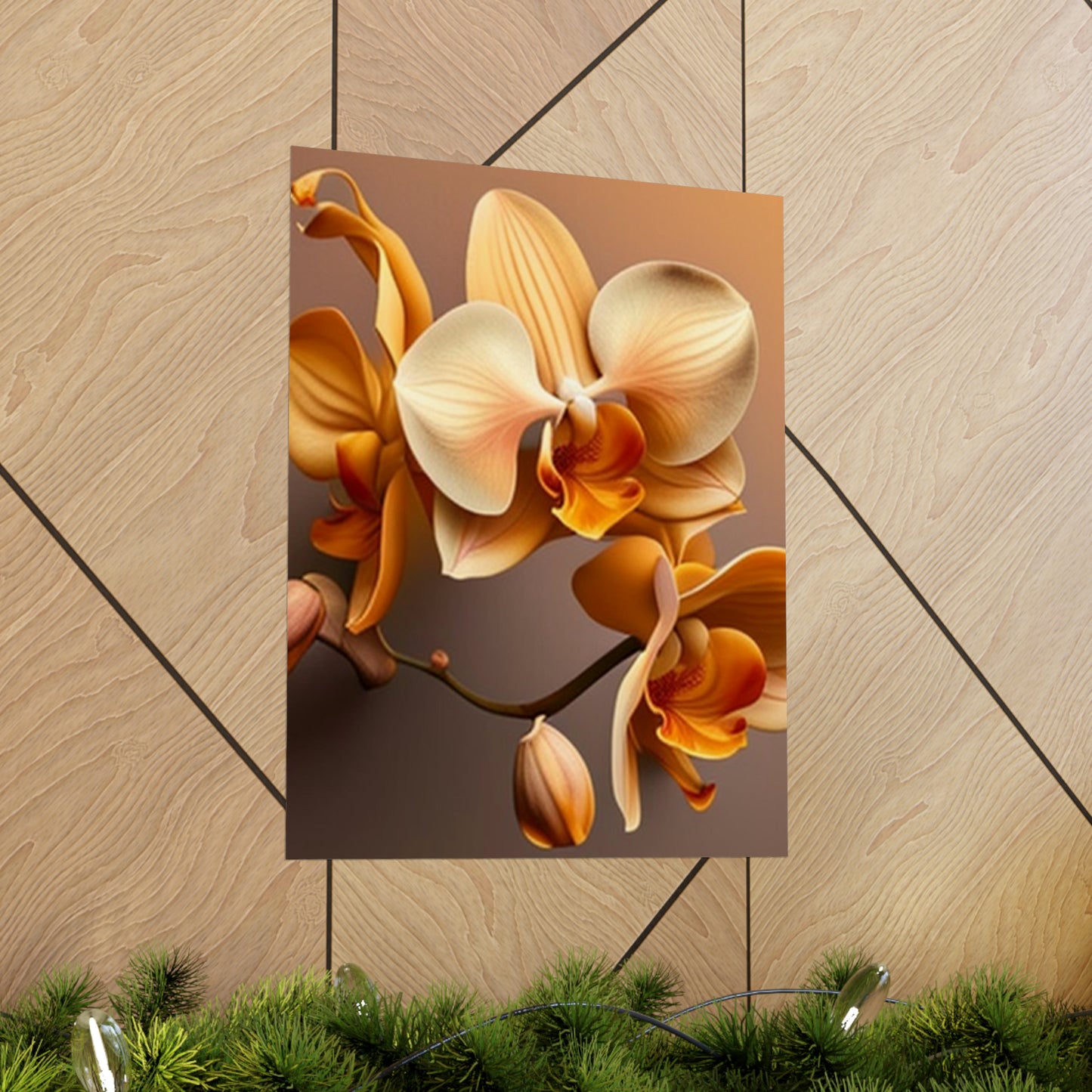 Premium Matte Vertical Posters orchid pedals 2