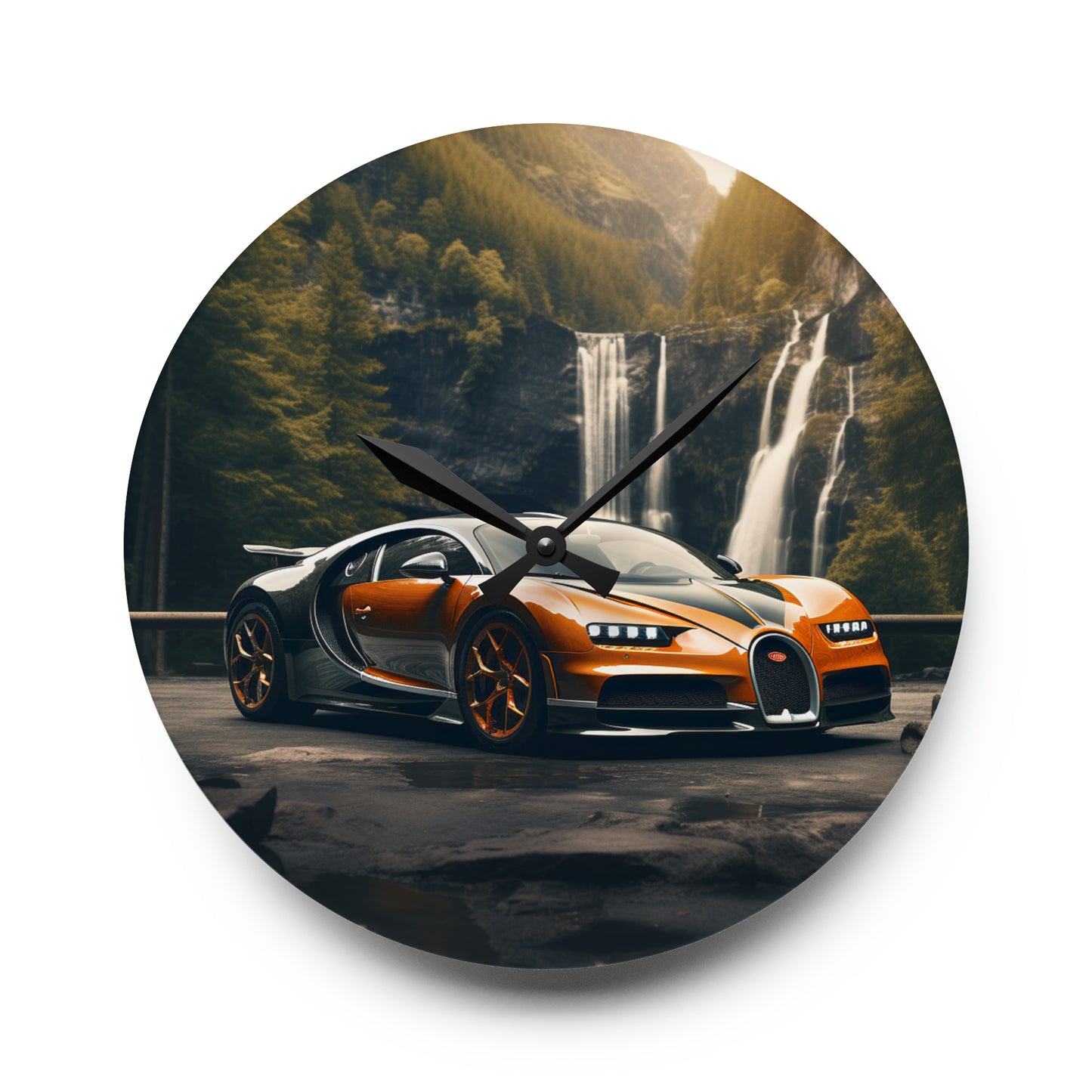 Acrylic Wall Clock Bugatti Waterfall 3