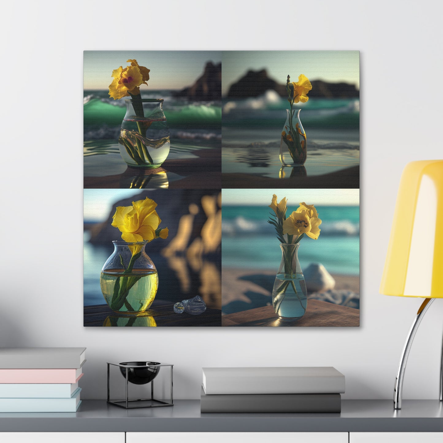 Canvas Gallery Wraps Yellow Gladiolus glass 5