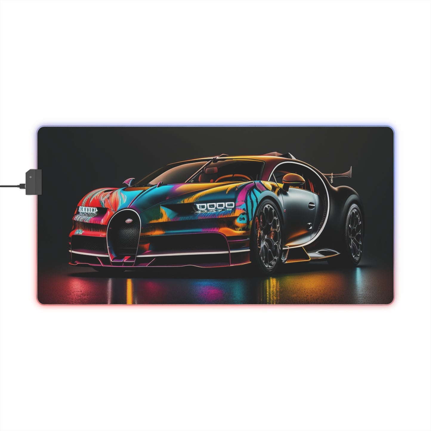 LED Gaming Mouse Pad Bugatti Chiron Super 2