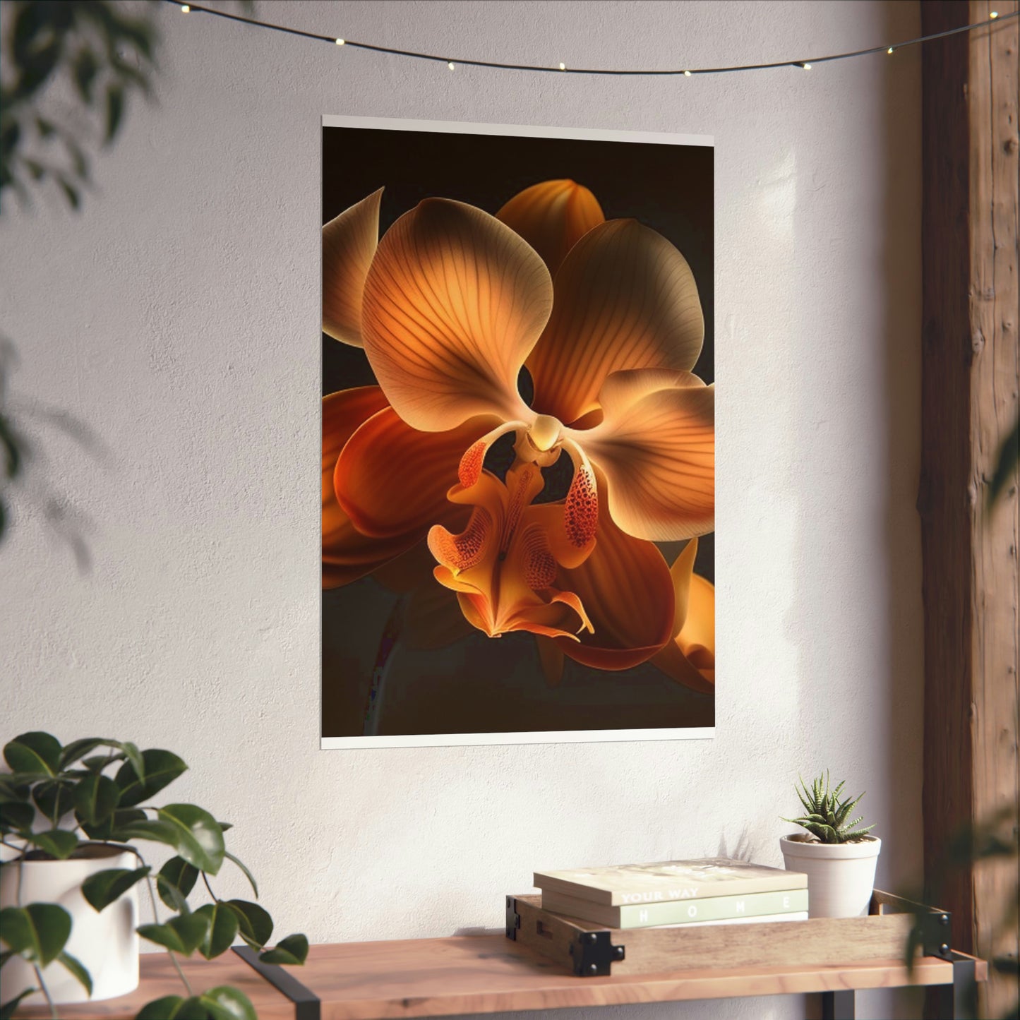 Premium Matte Vertical Posters Orange Orchid 2