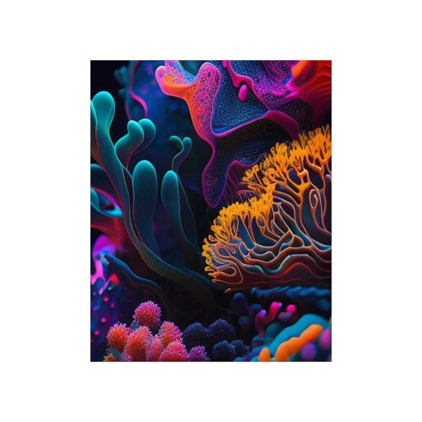 Premium Matte Vertical Posters Macro Coral Reef 2