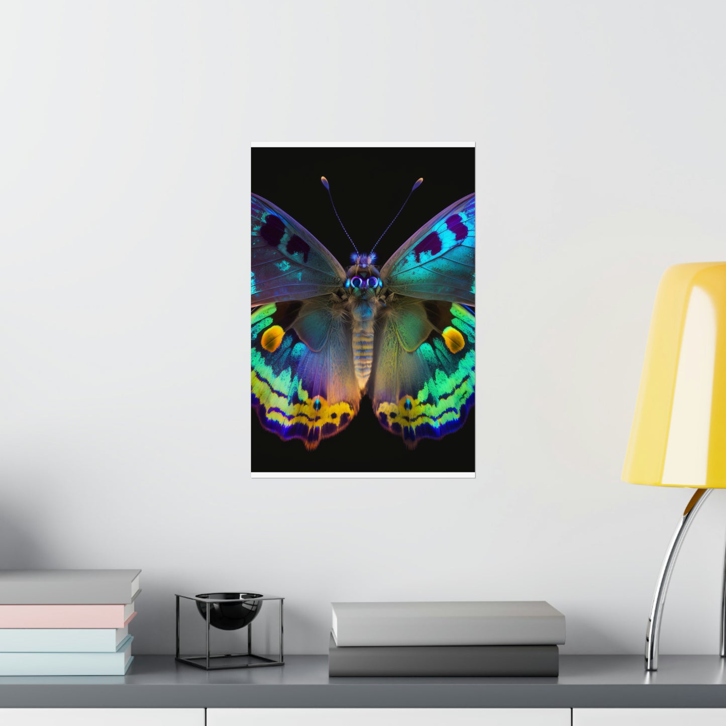 Premium Matte Vertical Posters Neon Hue Butterfly 4