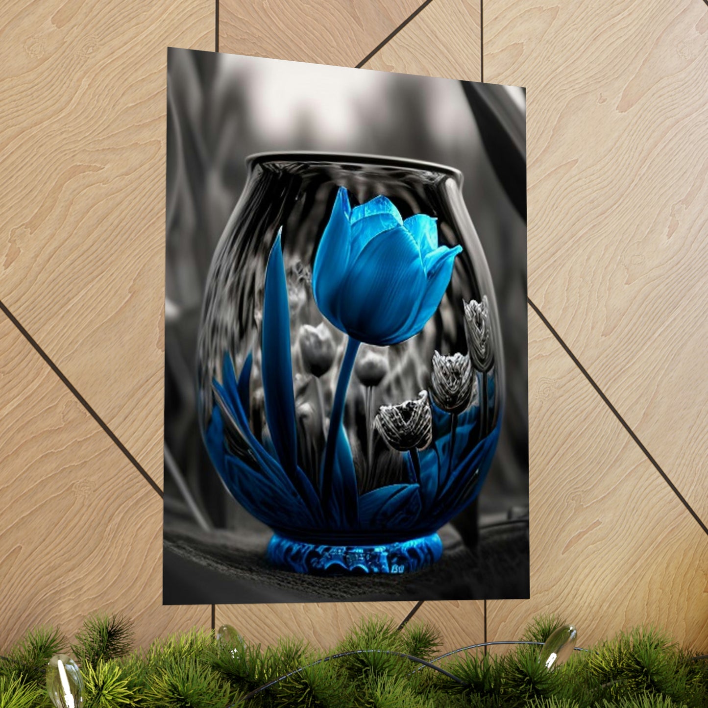 Premium Matte Vertical Posters Tulip Blue 4