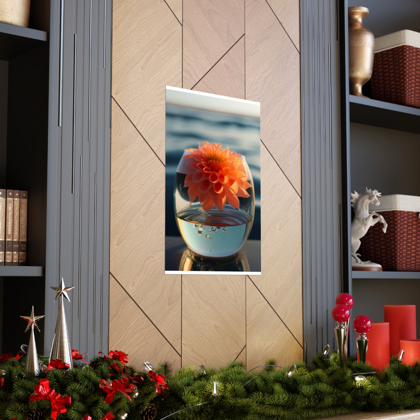 Premium Matte Vertical Posters Dahlia Orange 2