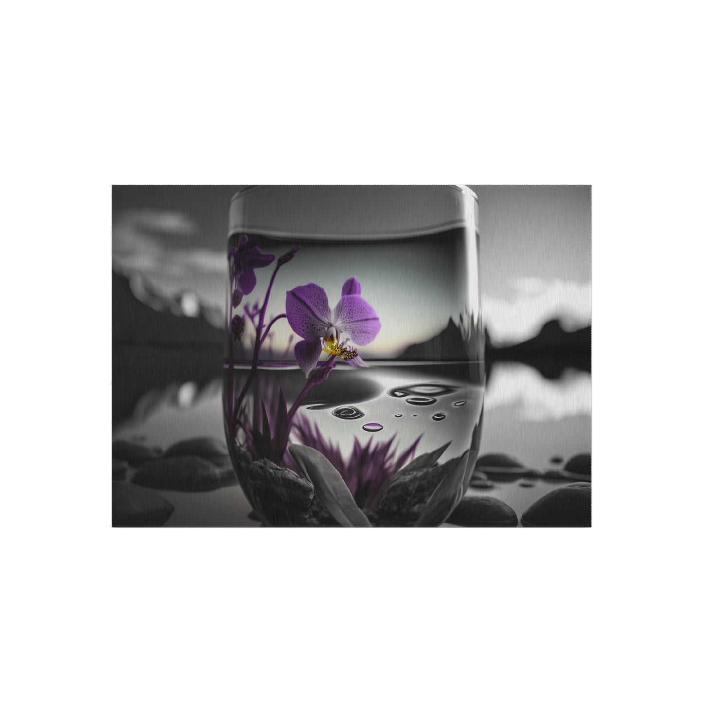 Outdoor Rug  Purple Orchid Glass vase 2