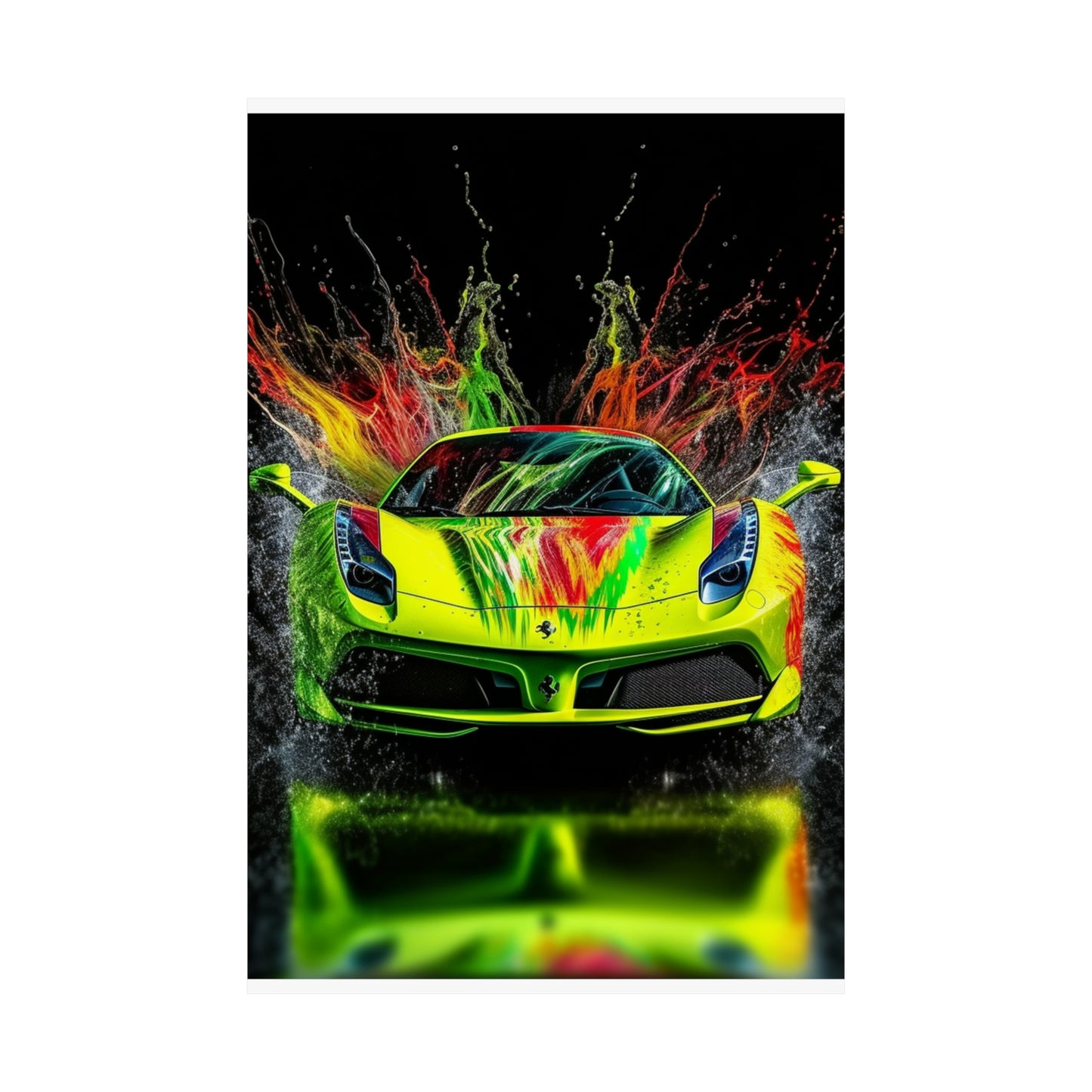 Premium Matte Vertical Posters Farrari Water 1