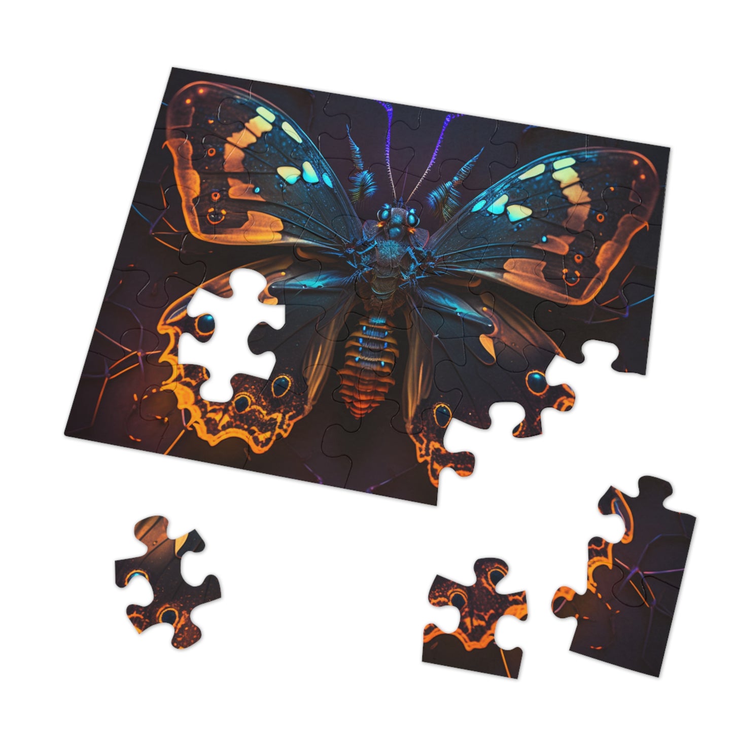 Jigsaw Puzzle (30, 110, 252, 500,1000-Piece) Neon Hue Butterfly 2