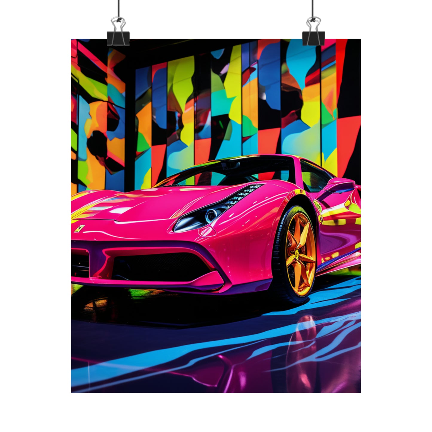 Premium Matte Vertical Posters Ferrari Flair Macro 1