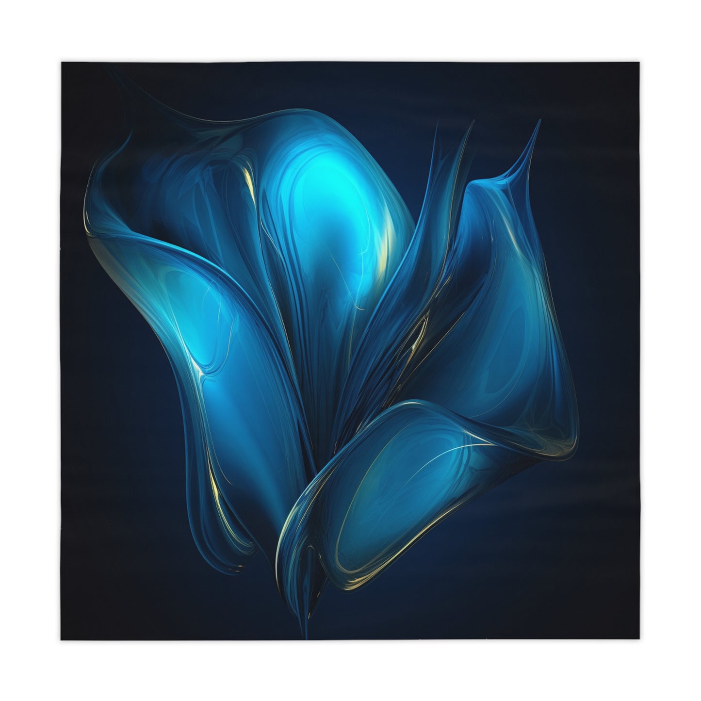 Tablecloth Abstract Blue Tulip 2