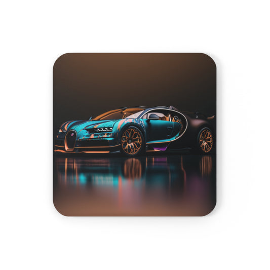 Corkwood Coaster Set Bugatti Blue 2