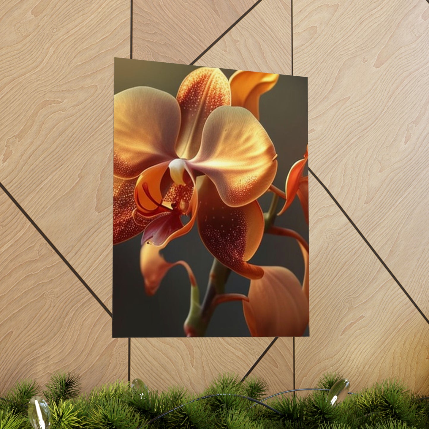 Premium Matte Vertical Posters Orange Orchid 1