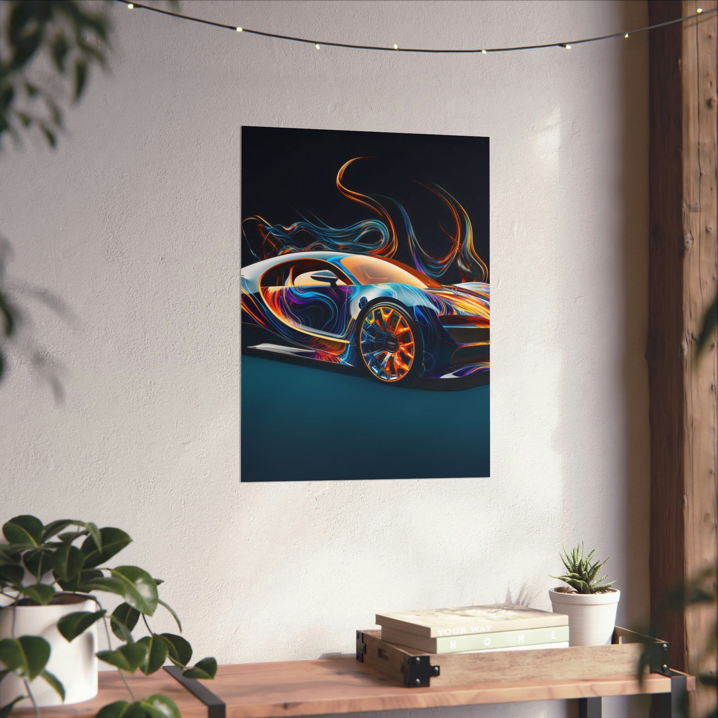 Premium Matte Vertical Posters Bugatti Abstract Flair 2