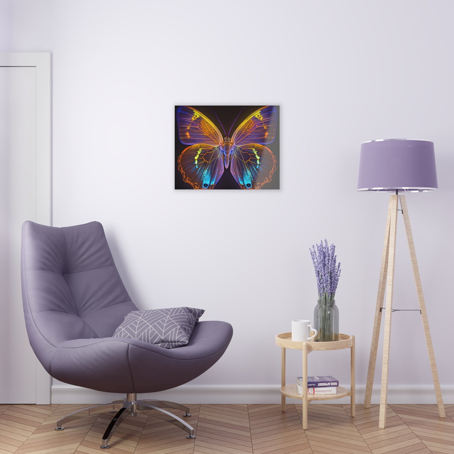 Acrylic Prints Neon Butterfly Flair 2